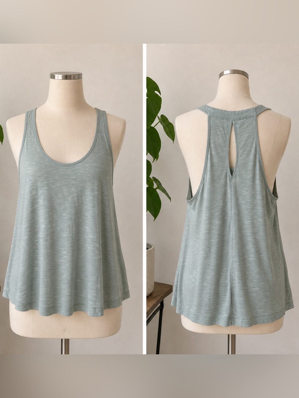 NWT Gaiam Peace Tank - Sage Green Heather - Size L 🧘♀️